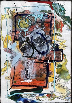 Oeuvre originale « Perception amoureuse ». L’union amoureuse entre un homme et une femme, avec les turbulences ordinaires… Sur fond blanc, des couleurs relativement douces relevées de certaines plus puissantes pour insister sur nos fonctionnements récurrents. Une oeuvre qui se veut dans l’acceptation de nos différences.